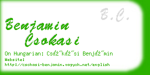 benjamin csokasi business card